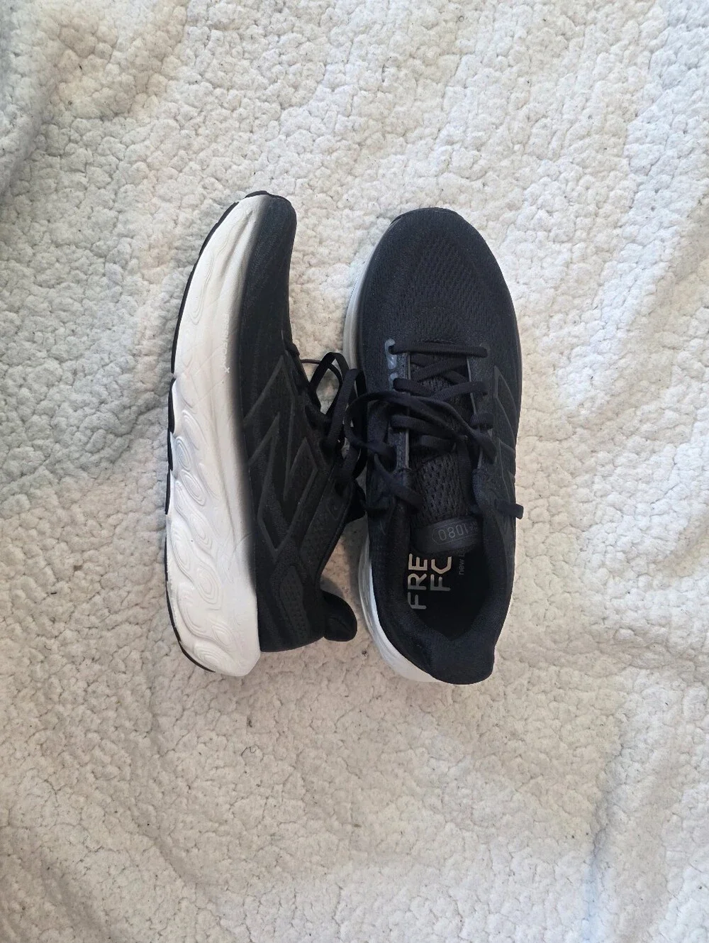 New Balance Fresh Foam X 1080 v13 Black White Running Shoes Women's Size 7.5